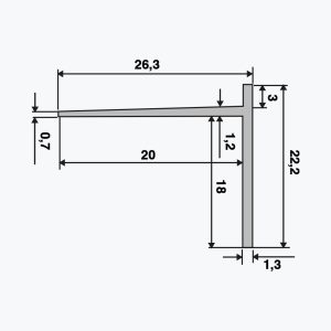 TEMPOLISTEL® B102 Završni profil BA 18 - Slika 2