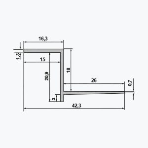 TEMPOLISTEL® B103 Profil šupljeg spoja za BA 18 - Slika 2